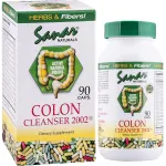 Sanar Naturals Colon Cleanser - Weight Management Detox and Gut Health for Women and Men - Psyllium Husk Powder, Cascara Sagrada, and Probiotics Fiber Supplement for Digestive Support, 90 Capsules