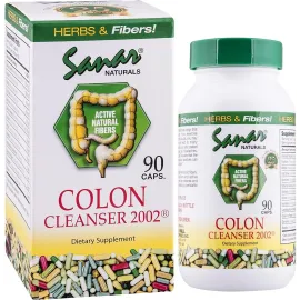 Sanar Naturals Colon Cleanser - Weight Management Detox and Gut Health for Women and Men - Psyllium Husk Powder, Cascara Sagrada, and Probiotics Fiber Supplement for Digestive Support, 90 Capsules