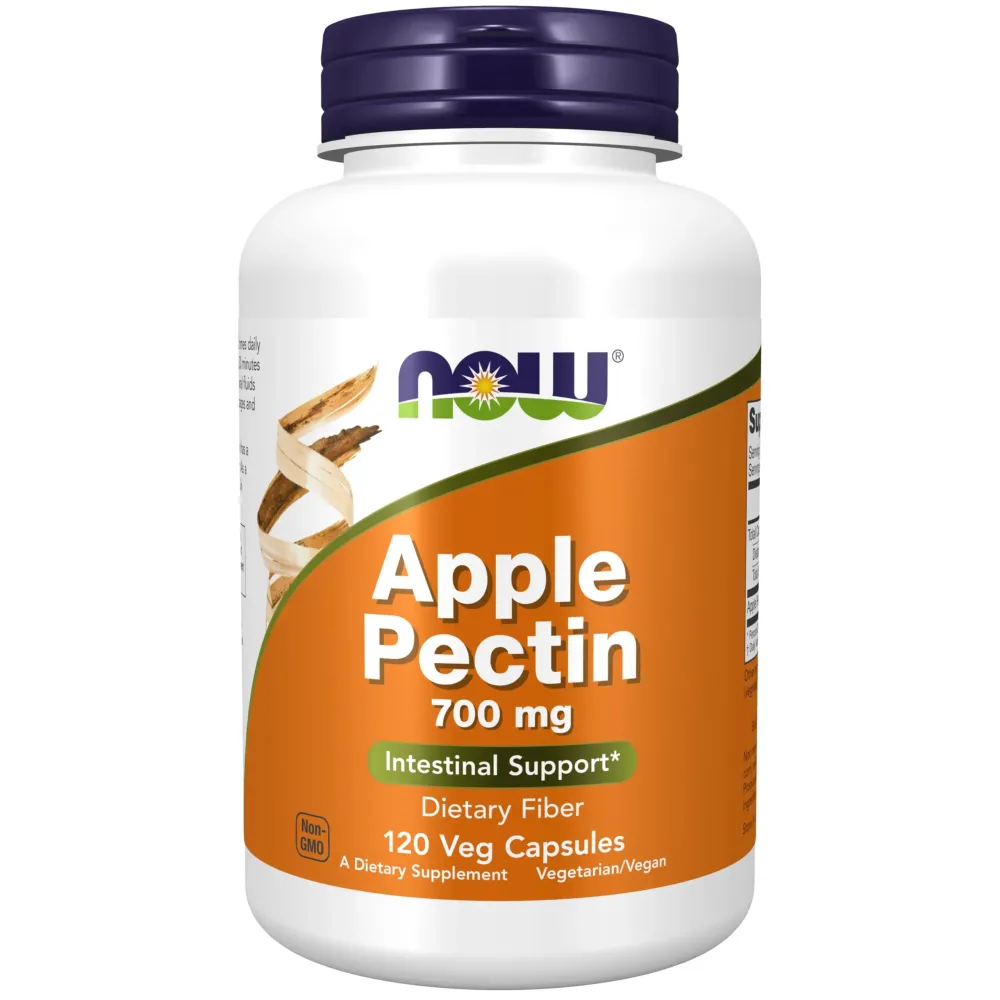 NOW Foods Supplements, Apple Pectin 700 mg, Dietary Fiber, Intestinal Support*, 120 Veg Capsules NOW Foods Supplements, Apple Pectin 700 mg, Dietary Fiber, Intestinal Support*, 120 Veg Capsules