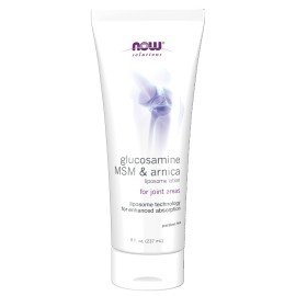 NOW Foods Solutions, Glucosamine, MSM and Arnica Liposome Lotion, For Joint Areas, Liposome Technology for Enhanced Absorption, 8-Ounce