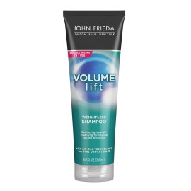 John Frieda Volume Lift Weightless Shampoo, Lightweight Volumizing Shampoo with Air-Silk Technology for Fine or Flat Hair, Adds Natural Fullness, Safe for Color-Treated Hair, 8.45 Oz John Frieda Volume Lift Weightless Shampoo, Lightweight Volumizing Shampoo with Air-Silk Technology for Fine or Flat Hair, Adds Natural Fullness, Safe for Color-Treated Hair, 8.45 Oz