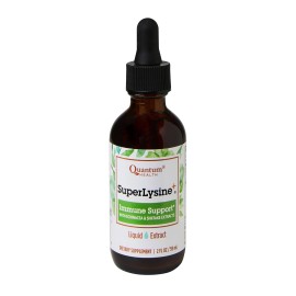 Quantum Health SuperLysine+ Liquid Immune Support Supplement - Powerful Lysine Echinacea Vitamin D3 Bee Propolis & Shitake Daily Wellness Blend for Women & Men, Fast Absorption - 2 Ounce