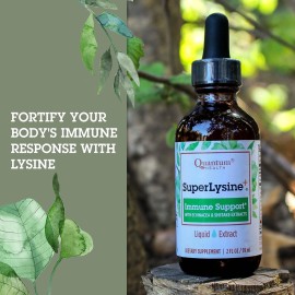 Quantum Health SuperLysine+ Liquid Immune Support Supplement - Powerful Lysine Echinacea Vitamin D3 Bee Propolis & Shitake Daily Wellness Blend for Women & Men, Fast Absorption - 2 Ounce Quantum Health SuperLysine+ Liquid Immune Support Supplement - Powerful Lysine Echinacea Vitamin D3 Bee Propolis & Shitake Daily Wellness Blend for Women & Men, Fast Absorption - 2 Ounce