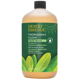 Desert Essence Thoroughly Clean Face Wash with Tea Tree Oil, Castile Soap and Coconut Oil - Organic Facial Cleanser for Sensitive and Oily Skin, Vegan & Cruelty-Free, 32 fl oz Desert Essence Thoroughly Clean Face Wash with Tea Tree Oil, Castile Soap and Coconut Oil - Organic Facial Cleanser for Sensitive and Oily Skin, Vegan & Cruelty-Free, 32 fl oz