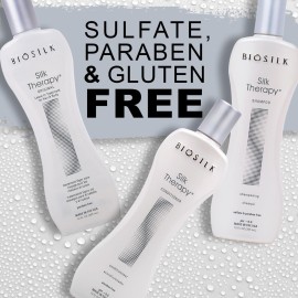 BioSilk 3-Piece Silk Therapy Shampoo, Conditioner & Serum Kit, Haircare For Incredible Shine, Sulfate, Paraben, & Cruelty-Free, 12 Oz (3 Products)