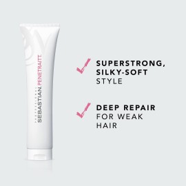 Sebastian Professional Penetraitt Deep Repair & Strengthening Masque | For Damaged & Color Treated Hair | 5.1 fl oz Sebastian Professional Penetraitt Deep Repair & Strengthening Masque | For Damaged & Color Treated Hair | 5.1 fl oz