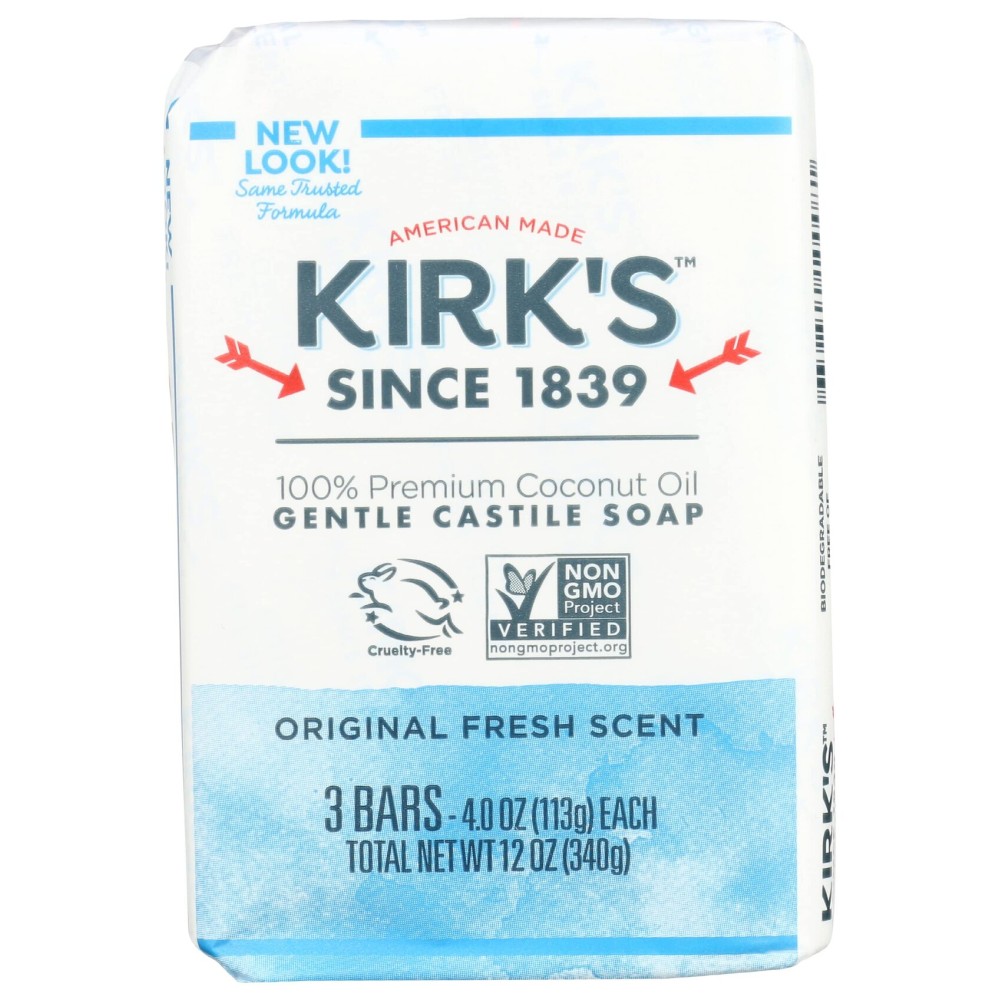 Kirk\'s Natural Castile Soap Original - 4 oz Each, 3 ct Kirk\'s Natural Castile Soap Original - 4 oz Each, 3 ct