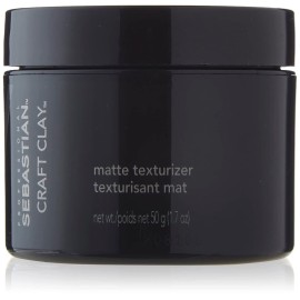 Sebastian Professional Craft Clay with Matte Finish | Remoldable Texturizing Hair Styling Clay for Natural Hold | 1.7 oz