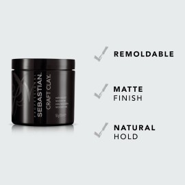 Sebastian Professional Craft Clay with Matte Finish | Remoldable Texturizing Hair Styling Clay for Natural Hold | 1.7 oz Sebastian Professional Craft Clay with Matte Finish | Remoldable Texturizing Hair Styling Clay for Natural Hold | 1.7 oz