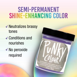 Punky Platinum Blonde Toner Semi Permanent Conditioning Hair Color, Non-Damaging Hair Dye, Vegan, PPD and Paraben Free, lasts up to 25 washes, 3.5oz Punky Platinum Blonde Toner Semi Permanent Conditioning Hair Color, Non-Damaging Hair Dye, Vegan, PPD and Paraben Free, lasts up to 25 washes, 3.5oz