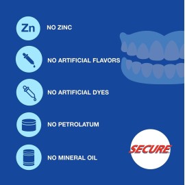 Secure Denture Adhesive Strips - Zinc Free - Waterproof - Comfortable Cushion Fit for Uppers & Lowers - Extra Firm All-Day-Hold - No Mess - Clean Ingredients - 30 Strips (2 Pack) Secure Denture Adhesive Strips - Zinc Free - Waterproof - Comfortable Cushion Fit for Uppers & Lowers - Extra Firm All-Day-Hold - No Mess - Clean Ingredients - 30 Strips (2 Pack)