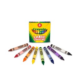 Crayola Large Crayons - Assorted (8 Count), Giant Crayons for Kids & Toddlers, Ages 2+ Crayola Large Crayons - Assorted (8 Count), Giant Crayons for Kids & Toddlers, Ages 2+