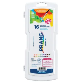 Prang Oval Pan Watercolor Paint Set, 16 Assorted Colors, 1 Count