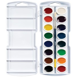 Prang Oval Pan Watercolor Paint Set, 16 Assorted Colors, 1 Count