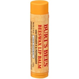 Burt\'s Bees Beeswax Lip Balm with Vitamin E & Peppermint 0.15 oz (Pack of 6)