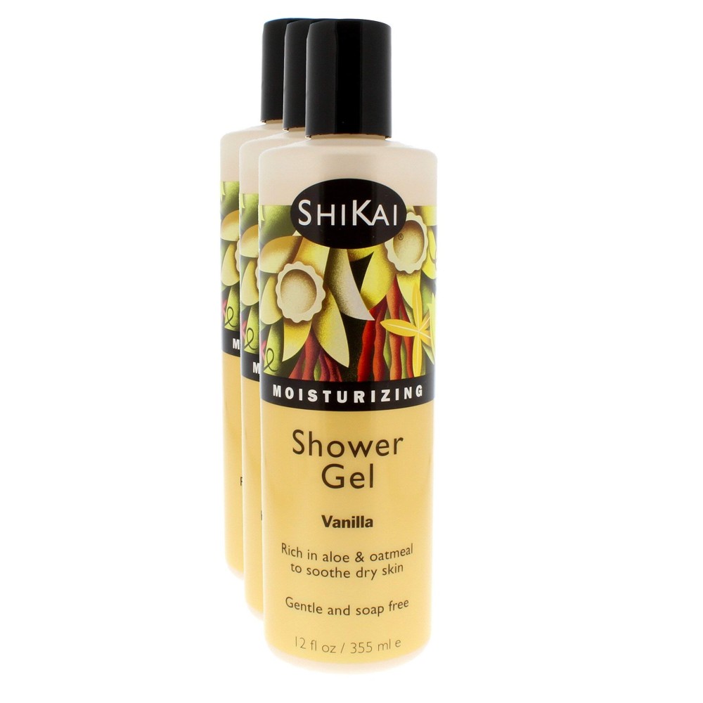 ShiKai Daily Moisturizing Shower Gel (Vanilla, 12oz, Pack of 3) | Gentle Formula | Aloe Vera & Oatmeal for Soft, Healthy Skin | Dry Skin Relief ShiKai Daily Moisturizing Shower Gel (Vanilla, 12oz, Pack of 3) | Gentle Formula | Aloe Vera & Oatmeal for Soft, Healthy Skin | Dry Skin Relief