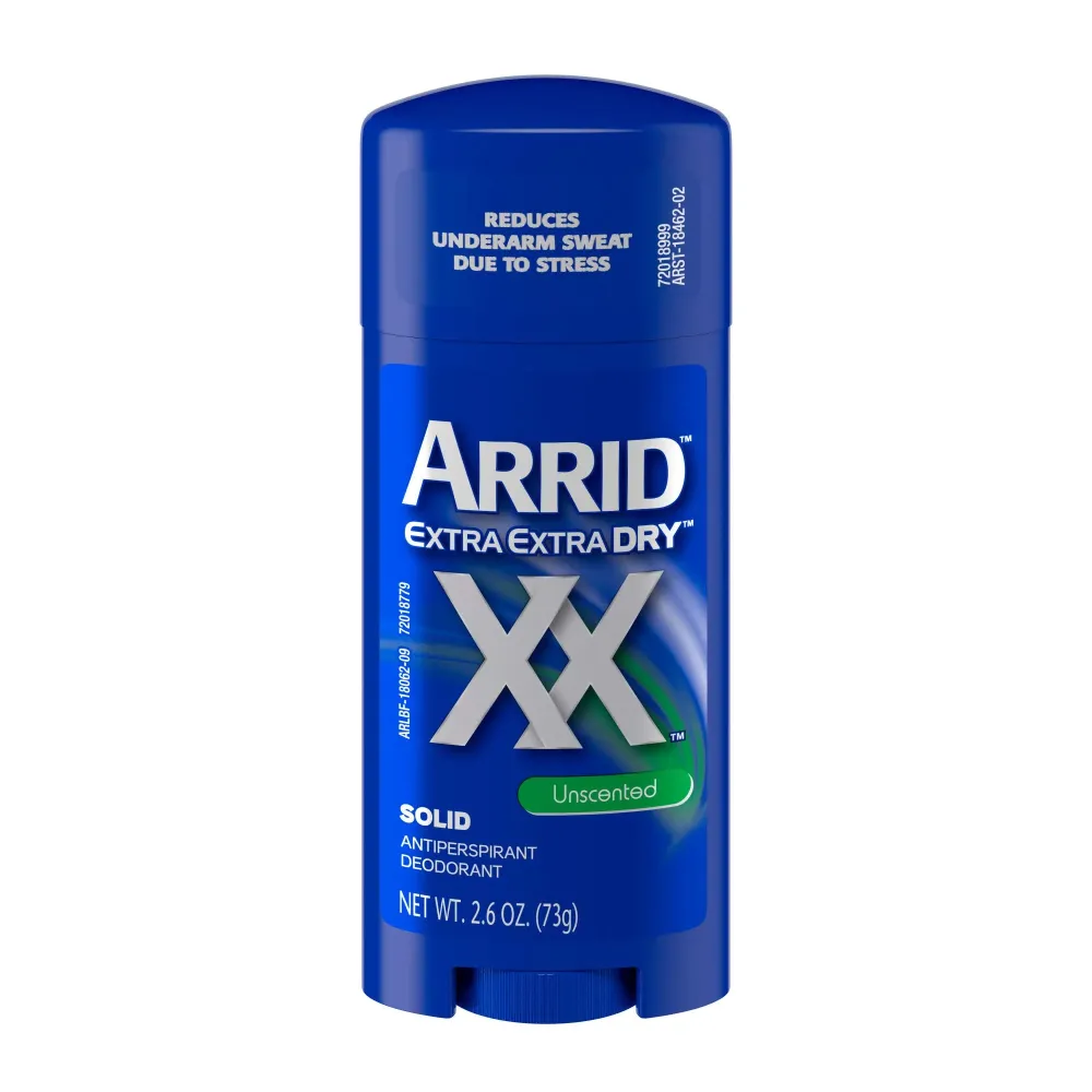 Arrid XX Antiperspirant/Deodorant Solid, Unscented, 2.7-Ounce Sticks (Pack of 6) Arrid XX Antiperspirant/Deodorant Solid, Unscented, 2.7-Ounce Sticks (Pack of 6)