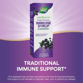 Natures Way Sambucus Elderberry Traditional Immune Syrup, Highly Concentrated Black Elderberry Extract, Traditional Immune Support*, Delicious Berry Flavored, 8 Fl Oz (Packaging May Vary) Natures Way Sambucus Elderberry Traditional Immune Syrup, Highly Concentrated Black Elderberry Extract, Traditional Immune Support*, Delicious Berry Flavored, 8 Fl Oz (Packaging May Vary)