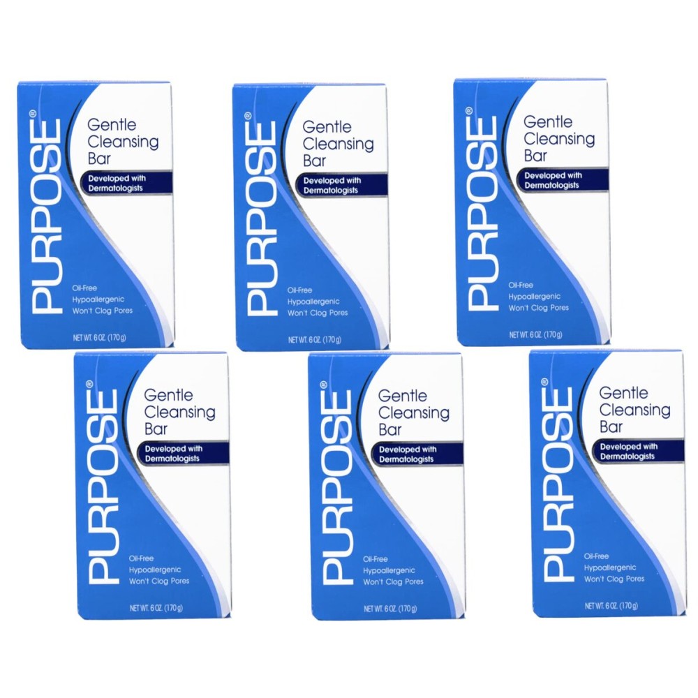 Purpose Gentle Cleansing Bar, 6-Ounce Bars (Pack of 6) Purpose Gentle Cleansing Bar, 6-Ounce Bars (Pack of 6)