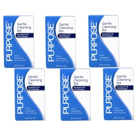Purpose Gentle Cleansing Bar, 6-Ounce Bars (Pack of 6)