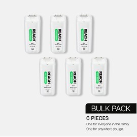 REACH Waxed Dental Floss, Mint, Plaque Remover for Teeth, Shred Resistant, Floss Slides Smoothly, Easy to Use, Waxed, Deep Cleaning Teeth, Oral Care, PFAS Free, for Adults & Kids, 6 Pack, 200 yd REACH Waxed Dental Floss, Mint, Plaque Remover for Teeth, Shred Resistant, Floss Slides Smoothly, Easy to Use, Waxed, Deep Cleaning Teeth, Oral Care, PFAS Free, for Adults & Kids, 6 Pack, 200 yd