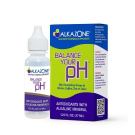 Alkazone Balance Your pH, Antioxidants Alkaline Mineral Drops, Single 1.25 Oz Pack, Portable, Yields 10 Gallons of alkaline, antioxidant Water, Unflavored, pH Balance, Hydration
