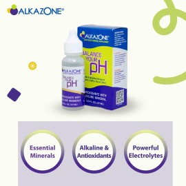 Alkazone Balance Your pH, Antioxidants Alkaline Mineral Drops, Single 1.25 Oz Pack, Portable, Yields 10 Gallons of alkaline, antioxidant Water, Unflavored, pH Balance, Hydration Alkazone Balance Your pH, Antioxidants Alkaline Mineral Drops, Single 1.25 Oz Pack, Portable, Yields 10 Gallons of alkaline, antioxidant Water, Unflavored, pH Balance, Hydration