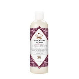 Nubian Heritage Body Wash Goats Milk and Chai Soothing & Hydrating Body Cleanser Made with Fair Trade Shea Butter, 13 oz