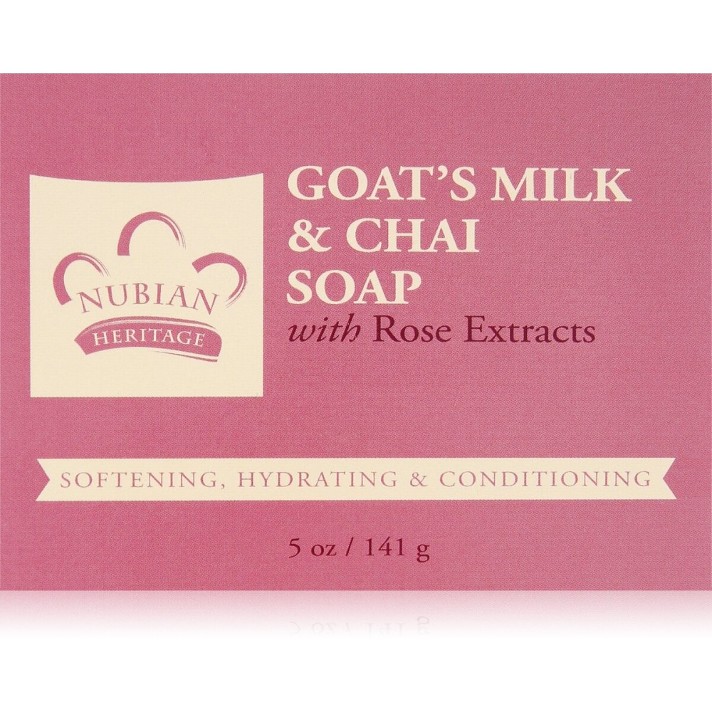 Nubian Heritage Soap Bar, Goats Milk and Chai, 5 Ounce Nubian Heritage Soap Bar, Goats Milk and Chai, 5 Ounce