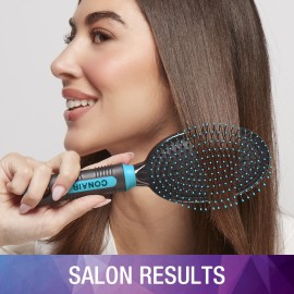 Conair Salon Results Hairbrush for Men and Women - Detangling Hair brush - Hairbrush for all hair types - Wire Bristles and Cushion Base