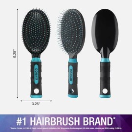 Conair Salon Results Hairbrush for Men and Women - Detangling Hair brush - Hairbrush for all hair types - Wire Bristles and Cushion Base