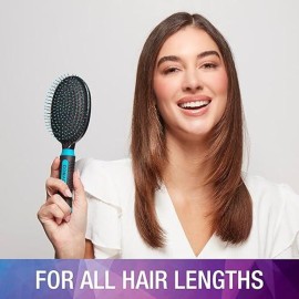 Conair Salon Results Hairbrush for Men and Women - Detangling Hair brush - Hairbrush for all hair types - Wire Bristles and Cushion Base