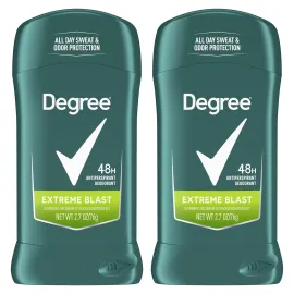 Degree Men Original Protection Antiperspirant Deodorant Extreme Blast Twin Pack 48-Hour Sweat and Odor Protection Antiperspirant For Men 2.7 oz