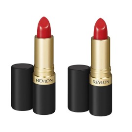 Revlon Super Lustrous Lipstick with Vitamin E and Avocado Oil, Cream Lipstick in Red, 725 Love that Red, 0.15 oz (Pack of 2)