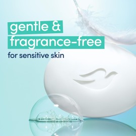 Dove Beauty Bar Soap Sensitive, 8 Bars for Sensitive Skin, Fragrance Free and Hypoallergenic 3.75 oz