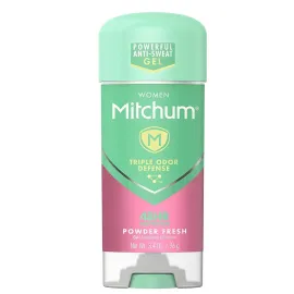 Mitchum Anti-Perspirant & Deodorant for Women, Power Gel, Powder Fresh, 3.4 oz (96 g) (Pack of 4)