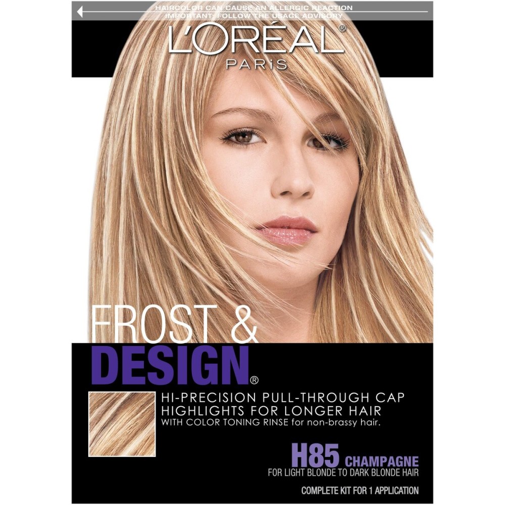 L\'Oreal Paris Frost and Design Cap Hair Highlights For Long Hair, H85 Champagne, 1 kit L\'Oreal Paris Frost and Design Cap Hair Highlights For Long Hair, H85 Champagne, 1 kit