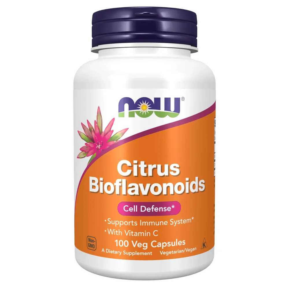 NOW Supplements, Citrus Bioflavonoids 700mg, Supports Immune System*, Cell Defense*, 100 Capsules NOW Supplements, Citrus Bioflavonoids 700mg, Supports Immune System*, Cell Defense*, 100 Capsules