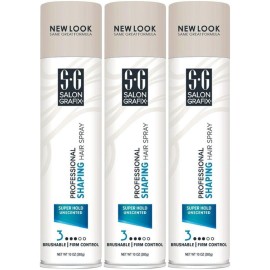 Salon Grafix Professional Super Hold Unscented Shaping Hair Spray, 10-Ounces (3 pack) Salon Grafix Professional Super Hold Unscented Shaping Hair Spray, 10-Ounces (3 pack)