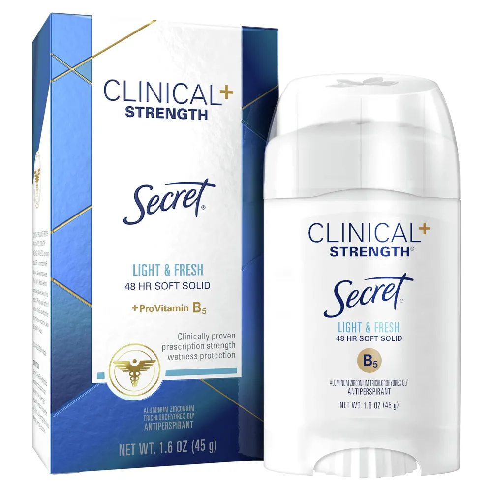 Secret Clinical Strength Soft Solid Deodorant, Light and Fresh, 1.6 Oz.