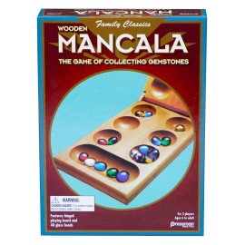 Pressman Mancala Board Game | Fun Classic Table for Adults & Kids | Includes 48 Plastic Mancala Stones and Wood Hinged Playing Board | 2 Players, Ages 6+ Pressman Mancala Board Game | Fun Classic Table for Adults & Kids | Includes 48 Plastic Mancala Stones and Wood Hinged Playing Board | 2 Players, Ages 6+