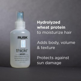 RUSK Designer Collection Thicker Thickening Myst for Fine or Thin Hair, Provides Body, Volume, and Texture, 6 fl. oz RUSK Designer Collection Thicker Thickening Myst for Fine or Thin Hair, Provides Body, Volume, and Texture, 6 fl. oz