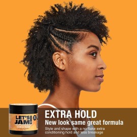 SoftSheen-Carson Let\'s Jam! Shining and Conditioning Hair Gel by Dark and Lovely, Extra Hold, All Hair Types, Styling Gel Great for Braiding, Twisting & Smooth Edges, Extra Hold, 4.4 oz
