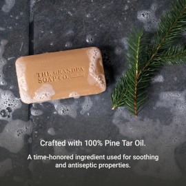 The Grandpa Soap Company Pine Tar Bar Soap for Men- Made With Pine Tar Oil, 3 in 1 Cleanser Deodorizer and Moisturizer, Dermatologist Tested, Safe for Sensitive Skin, 4.25 Oz, 8 Pack The Grandpa Soap Company Pine Tar Bar Soap for Men- Made With Pine Tar Oil, 3 in 1 Cleanser Deodorizer and Moisturizer, Dermatologist Tested, Safe for Sensitive Skin, 4.25 Oz, 8 Pack