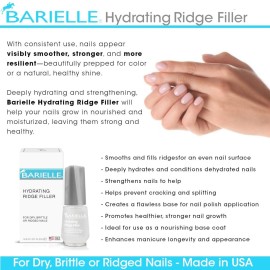 Barielle Brittle or Ridged Nails Filler, Fill and Smooth Unsightly Nail Ridges, For Dry, Enhances Growth, Hydrating and Strengthening, Base Coat 0.5 Ounce Barielle Brittle or Ridged Nails Filler, Fill and Smooth Unsightly Nail Ridges, For Dry, Enhances Growth, Hydrating and Strengthening, Base Coat 0.5 Ounce