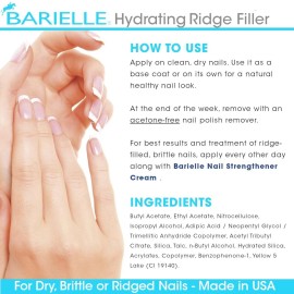 Barielle Brittle or Ridged Nails Filler, Fill and Smooth Unsightly Nail Ridges, For Dry, Enhances Growth, Hydrating and Strengthening, Base Coat 0.5 Ounce Barielle Brittle or Ridged Nails Filler, Fill and Smooth Unsightly Nail Ridges, For Dry, Enhances Growth, Hydrating and Strengthening, Base Coat 0.5 Ounce
