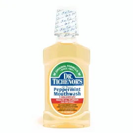Dr. Tichenor\'s Peppermint Mouthwash Concentrate - Oral Rinse for Bad Breath and Oral Health with a Minty Punch for Soothing Relief of Minor Sore Throat Irritation - 8 Ounce (Pack of 1)