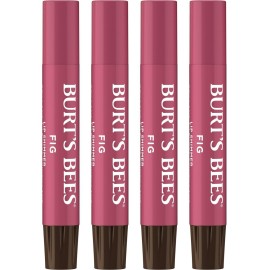 Burt\'s Bees Shimmer Lip Tint Set, Tinted Lip Balm Stick, Moisturizing for All Day Hydration with Natural Origin Glowy Pigmented Finish & Buildable Color, Fig (4-Pack)
