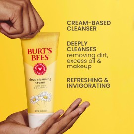 Burt\'s Bees Face Wash, Deep Facial Cleansing Cream, College Back to School Dorm Essentials, All Natural Cleanser with Chamomile, 6 Ounce (Pack of 3) (Packaging May Vary) Burt\'s Bees Face Wash, Deep Facial Cleansing Cream, College Back to School Dorm Essentials, All Natural Cleanser with Chamomile, 6 Ounce (Pack of 3) (Packaging May Vary)