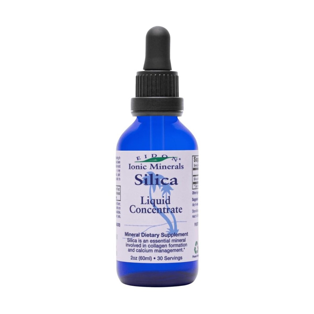 Eidon Ionic Minerals Liquid Silica Mineral Concentrate - Silica Supplement for Hair, Skin and Nails, Supports Collagen Production, Joint and Bone Health, Helps Manage Calcium - 2 oz Eidon Ionic Minerals Liquid Silica Mineral Concentrate - Silica Supplement for Hair, Skin and Nails, Supports Collagen Production, Joint and Bone Health, Helps Manage Calcium - 2 oz